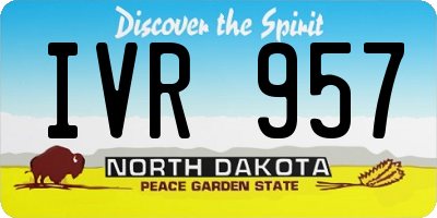 ND license plate IVR957