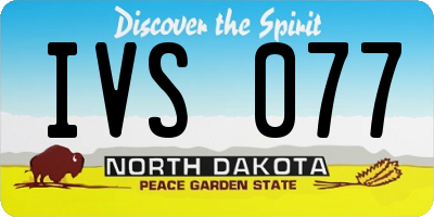 ND license plate IVS077