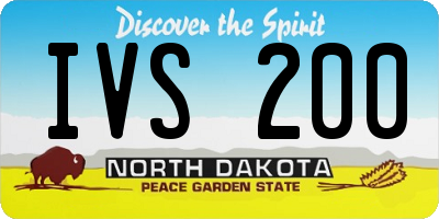 ND license plate IVS200