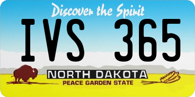 ND license plate IVS365