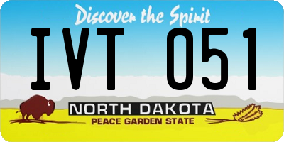 ND license plate IVT051
