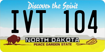 ND license plate IVT104