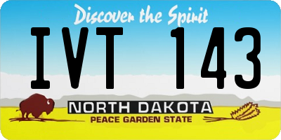 ND license plate IVT143