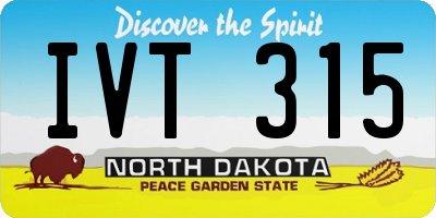 ND license plate IVT315
