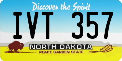 ND license plate IVT357