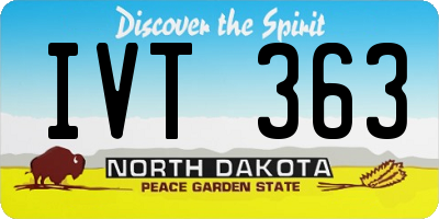 ND license plate IVT363