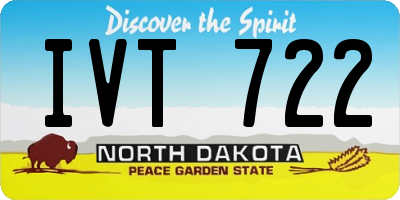 ND license plate IVT722