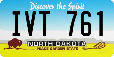 ND license plate IVT761