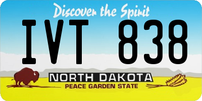 ND license plate IVT838