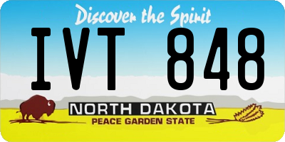 ND license plate IVT848