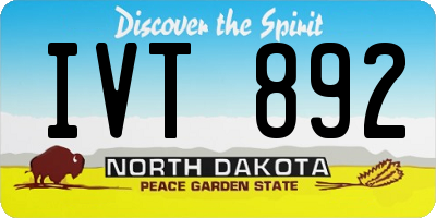 ND license plate IVT892