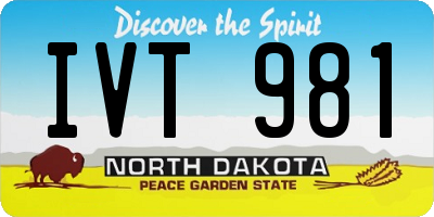 ND license plate IVT981