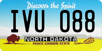 ND license plate IVU088