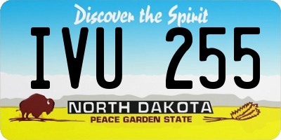 ND license plate IVU255