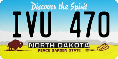 ND license plate IVU470