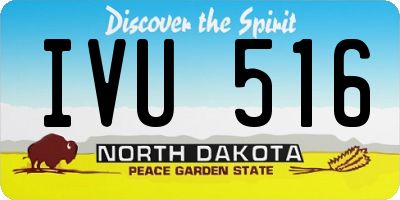 ND license plate IVU516