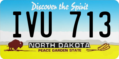 ND license plate IVU713