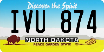 ND license plate IVU874