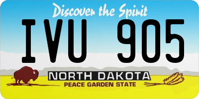 ND license plate IVU905