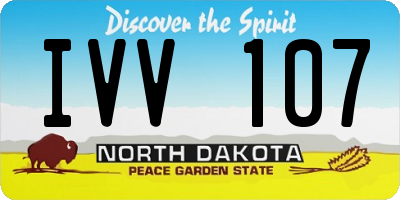 ND license plate IVV107