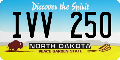 ND license plate IVV250