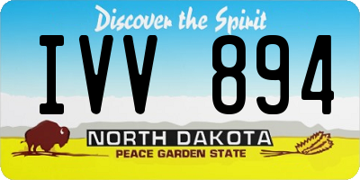 ND license plate IVV894