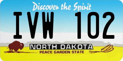 ND license plate IVW102
