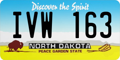 ND license plate IVW163