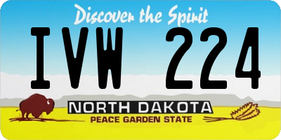 ND license plate IVW224