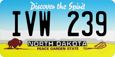 ND license plate IVW239