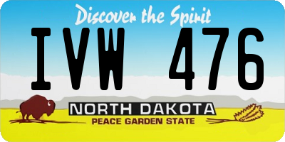 ND license plate IVW476
