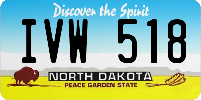 ND license plate IVW518