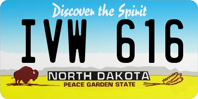 ND license plate IVW616
