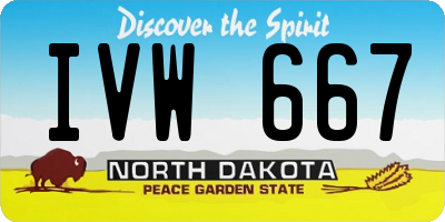 ND license plate IVW667