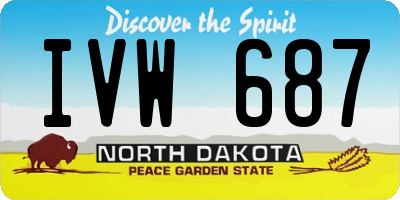 ND license plate IVW687