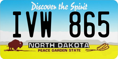 ND license plate IVW865