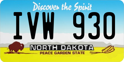 ND license plate IVW930