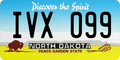 ND license plate IVX099