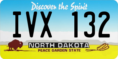 ND license plate IVX132
