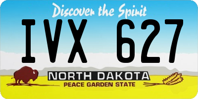 ND license plate IVX627