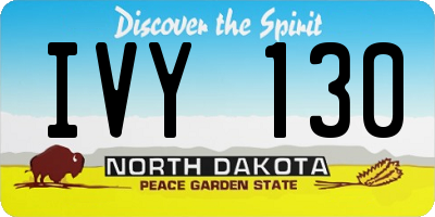 ND license plate IVY130