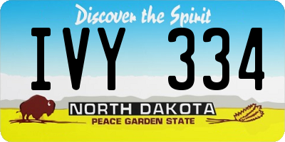 ND license plate IVY334