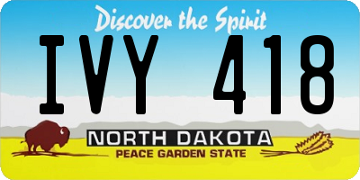 ND license plate IVY418