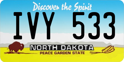 ND license plate IVY533