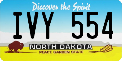ND license plate IVY554