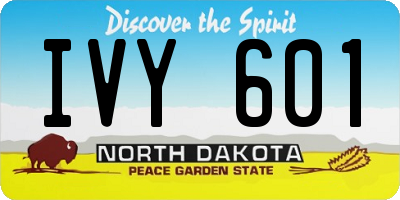 ND license plate IVY601