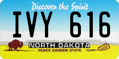 ND license plate IVY616