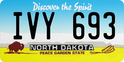 ND license plate IVY693