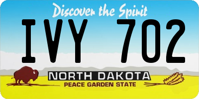 ND license plate IVY702