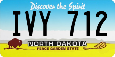 ND license plate IVY712